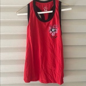 Floral Georgia red Nike tank top